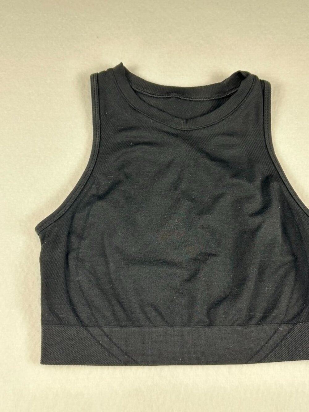 Alphalete | Stratus Crop Tank Black Sports Bra, High Neck, size S - Picture 3 of 10